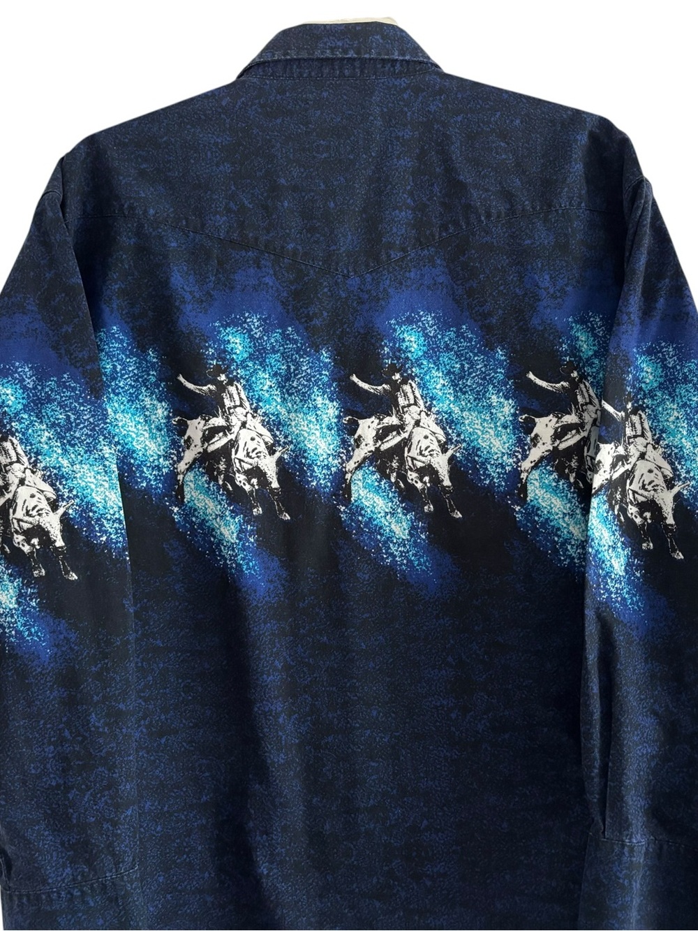 Wrangler XLG western black pearl snap long sleeve rodeo buck cowboy. - Picture 4 of 9